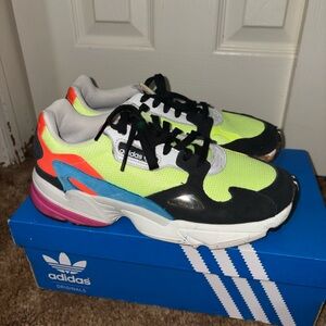 Adidas Neon Yellow and Black Sneakers